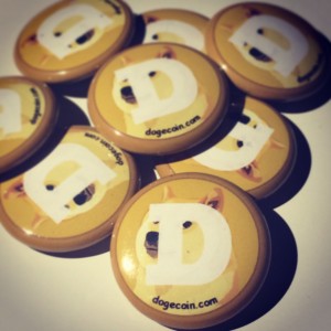 Dogecoin Logo - 1-inch Buttons